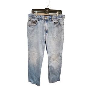 Saddlebred Jeans Mens 35 X 30 Denim Blue Light Wash Straight Leg Western Casual